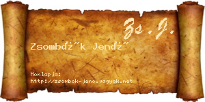 Zsombók Jenő névjegykártya